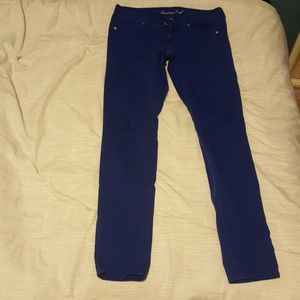 American eagle blue skinny jeans